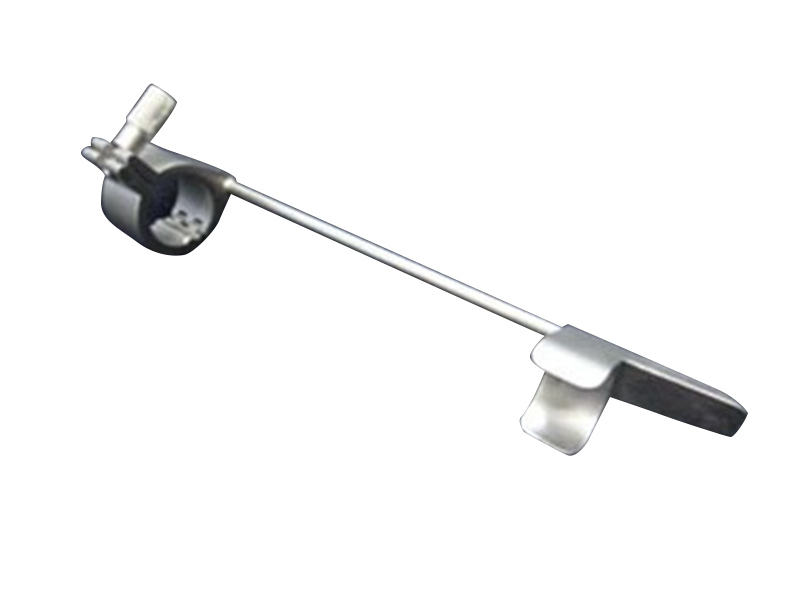 Ultrasound probe needle holder (biopsy sampling using)