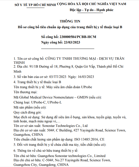 SonoStar got registered in Vietnam